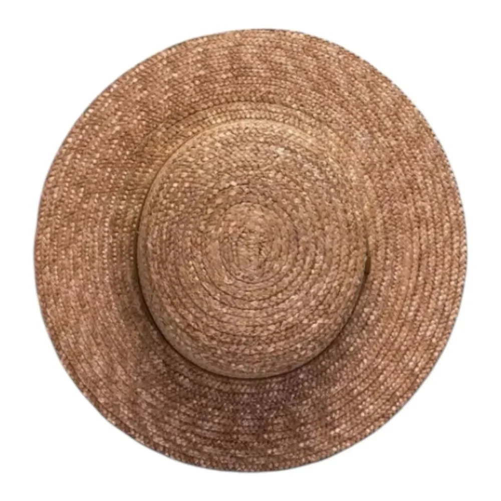 New Will + Bear Australian Little Harvey Amber Natural Straw Boater Hat